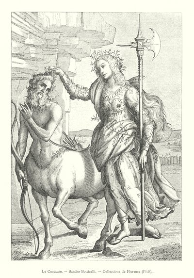 De Centaur, Sandro Botticelli, Collecties van Florence, Pitti door Italian School