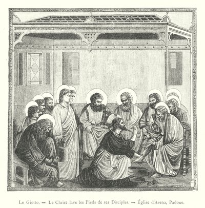 Giotto, Christus wast de voeten van zijn discipelen, Arena Kerk, Padua door Italian School