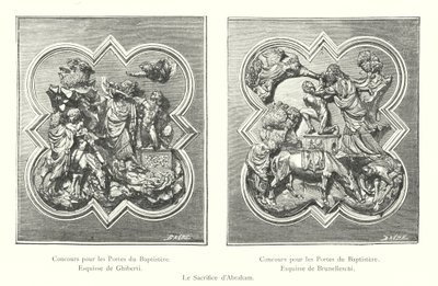 Het offer van Abraham (gravure) door Italian School