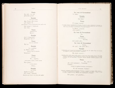 Libretto della Tosca door Giacomo Puccini, Edition Ricordi, Italië door Italian School