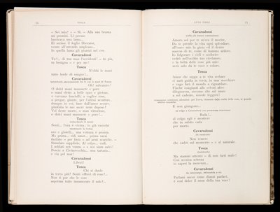 Libretto della Tosca door Giacomo Puccini, Edition Ricordi, Italië door Italian School