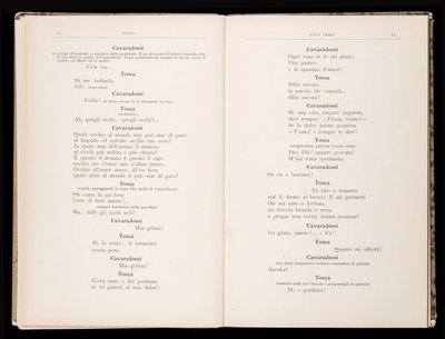 Libretto della Tosca door Giacomo Puccini, Edition Ricordi, Italië door Italian School
