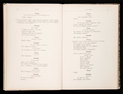 Libretto della Tosca door Giacomo Puccini, Edition Ricordi, Italië door Italian School