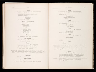 Libretto della Tosca door Giacomo Puccini, Edition Ricordi, Italië door Italian School