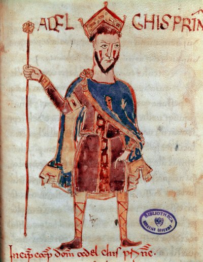 Lombardische prins Adalgis (overleden 788) Miniatuur uit 