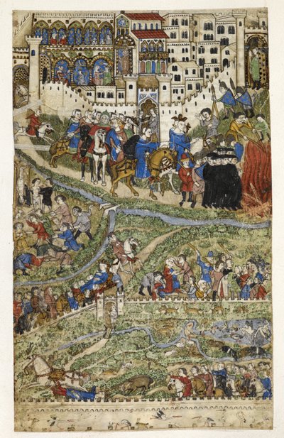 De vernietiging van de Tempeliers en de dood van koning Filips IV van Frankrijk, illustratie uit 