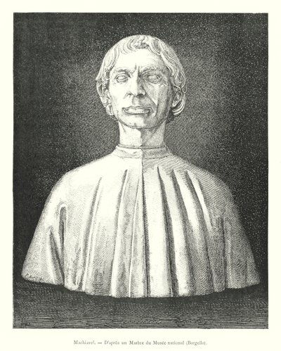 Machiavelli, naar een marmer van het Nationaal Museum, Bargello door Italian School