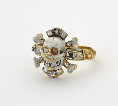 Memento mori ring door Italian School