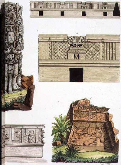 Mexicaanse Oudheden, architectonische details van plaat 48 uit 