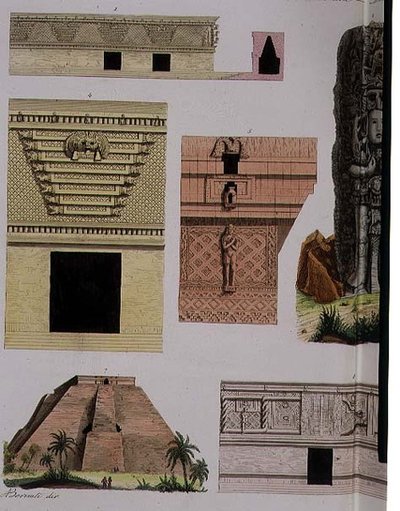 Mexicaanse Oudheden, architectonische details van plaat 48 uit 