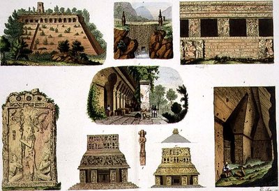 Mexicaanse Oudheden, architectonische details, plaat 48A uit 