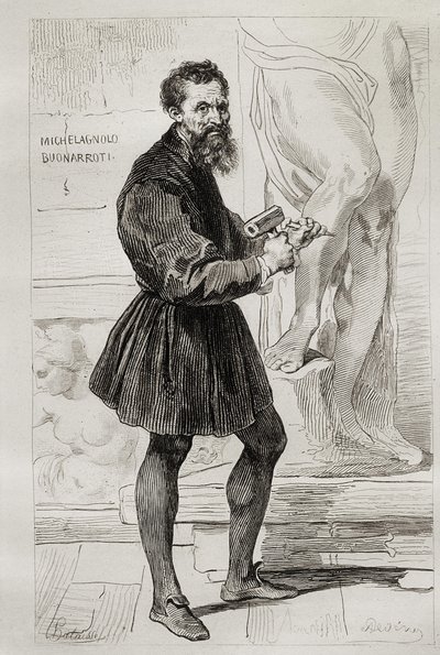 Michelangelo Buonarroti Beeldhouwer door Italian School