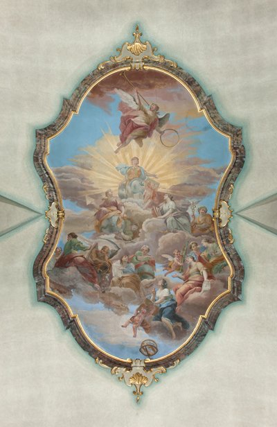 Milaan, Kerk van San Francesco da Paola, Fresco Hall Palazzo door Italian School