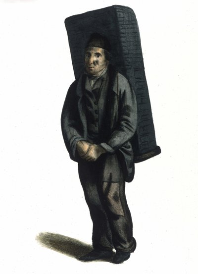Milanese beroep: een reizende verkoper van kolen (of kolenmaker). door Italian School