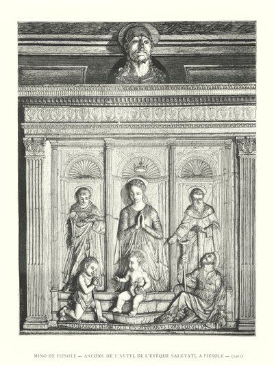 Mino de Fiesole, Ancona van het Altaar van Bisschop Salutati, in Fiesole door Italian School