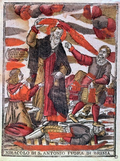 Wonder van Sint Antonius de Grote die een vergiftigde man geneest door Italian School