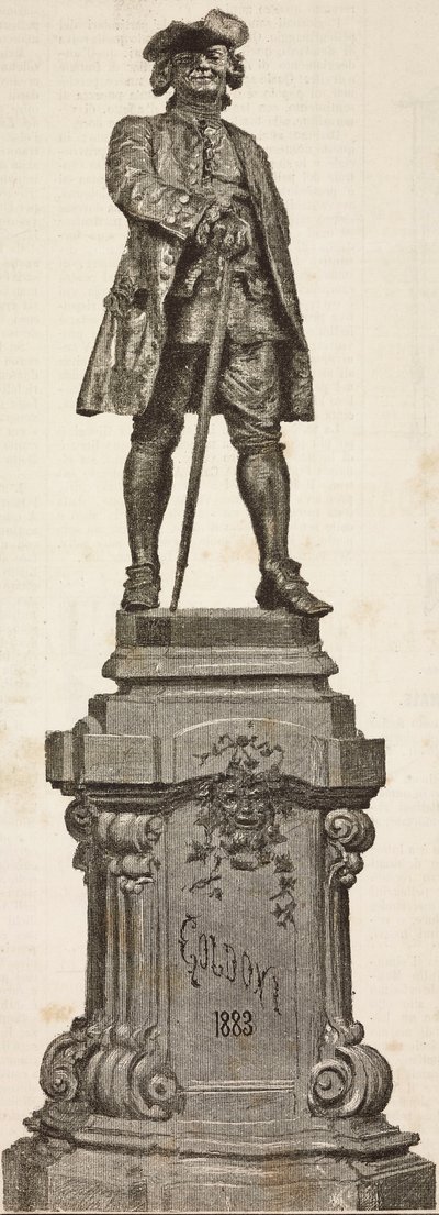 Monument voor Carlo Goldoni (1707-1793) door Antonio dal Zotto, onthuld op 20 december door Italian School