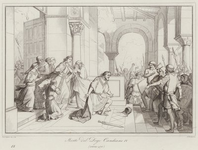 Dood van de Doge Candiano IV, 976 door Italian School