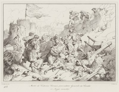 Dood van Caterino Cornaro, gouverneur-generaal in Candia door Italian School