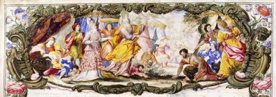 Mozes, Aaron en de kinderen van Israël in de wildernis die Manna verzamelen, c.1600-1630 door Italian School