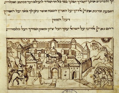 Ms.C.A.2795 De Heilige Stad Jeruzalem, uit het Verhaal van het Joodse Volk door Italian School