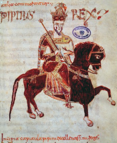 Ms 4 Ruiterportret van Pepijn (c.773-810) Koning van Italië, 1023 door Italian School