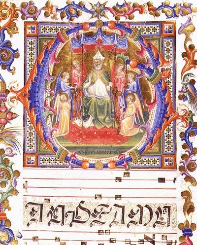 Ms 557 f.35v Geïllustreerde initiaal 