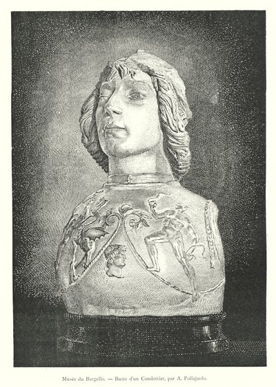 Bargello Museum, Buste van een Condottiere, door A Pollajuolo door Italian School