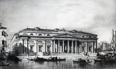 Negentiende-eeuws project voor de Academie voor Schone Kunsten van Venetië, gravure, Italië 19e eeuw door Italian School