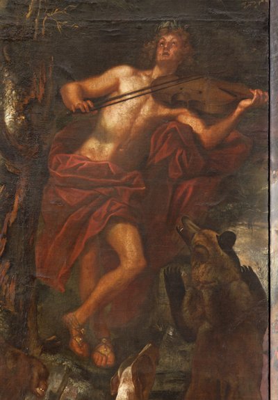 Orpheus betovert de dieren met muziek, Mythe van Orpheus door Italian School
