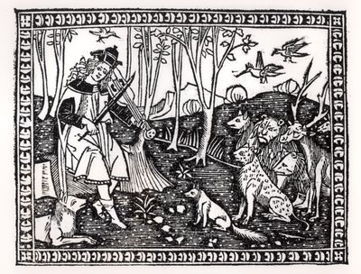 Orpheus speelt voor de dieren, 1500 door Italian School