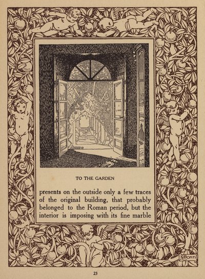 Pagina uit brochure voor San Domenico Palace Hotel, Taormina (litho) door Italian School