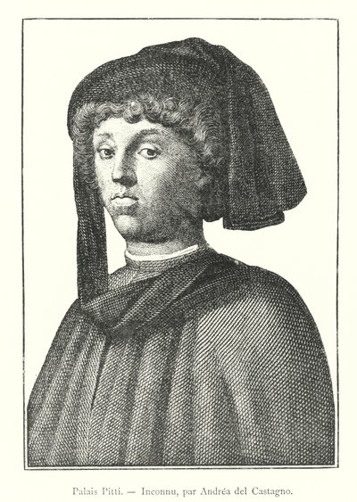 Pitti-paleis, Onbekend, door Andrea del Castagno (gravure) door Italian School