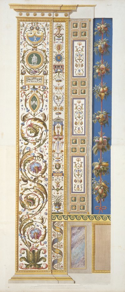 Paneel van de Raphael Loggia in het Vaticaan, uit Delle Loggie di Rafaele nel Vaticano, gegraveerd door Giovanni Ottaviani (ca.1735-1808), gepubliceerd ca. 1772-77 door Italian School