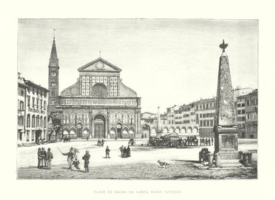Plein en Kerk van Santa Maria Novella door Italian School