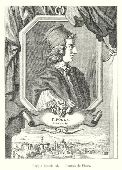 Poggio Bracciolini, portret van Picart door Italian School