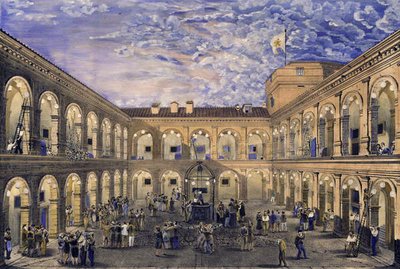 Politieke Gevangenen in het Civita Castellana Fort op de nacht van 21 juni 1846 verleend amnestie bij de kroning van Paus Pius IX door Italian School