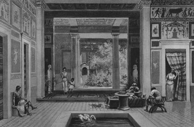 Pompei: Huis van de tragische dichter door Italian School