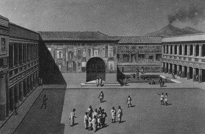 Pompei: Interno delle Terme Stabiane door Italian School