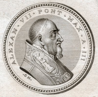 Paus Alexander VII door Italian School