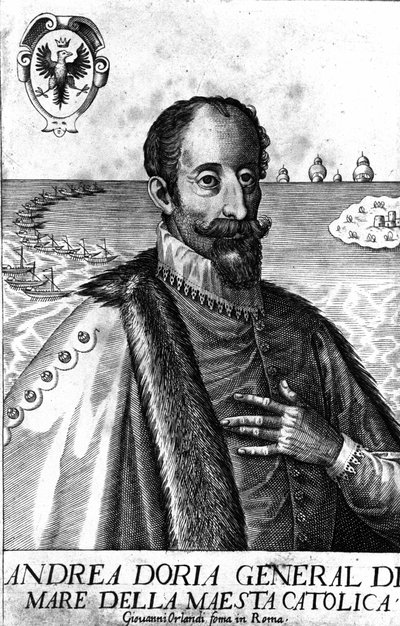 Portret van Andrea Doria (1466-1560), Italiaanse admiraal door Italian School