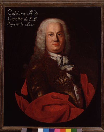 Portret van Antonio Caldara (1670-1736) Italiaanse barokcomponist door Italian School