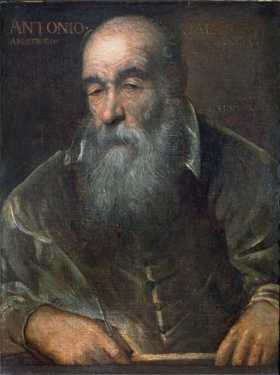 Portret van Antonio da Ponte (bouwde de Rialtobrug) door Italian School