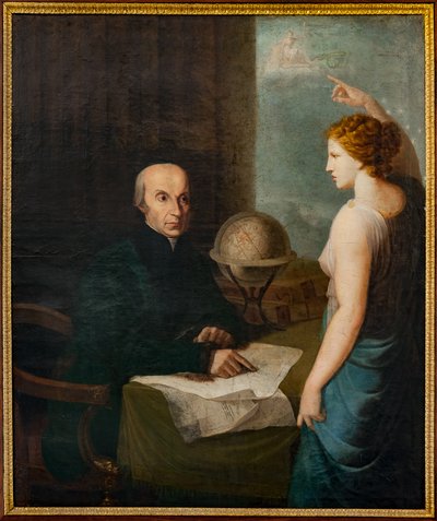 Portret van astronoom Giuseppe Piazzi, Het Astronomisch Observatorium 