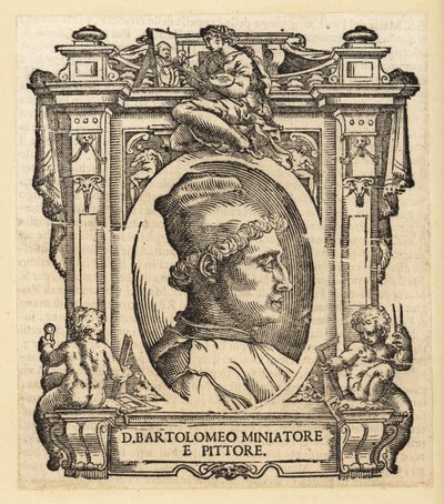 Portret van Bartolomeo della Gatta, Italiaanse schilder, verluchter en architect door Italian School