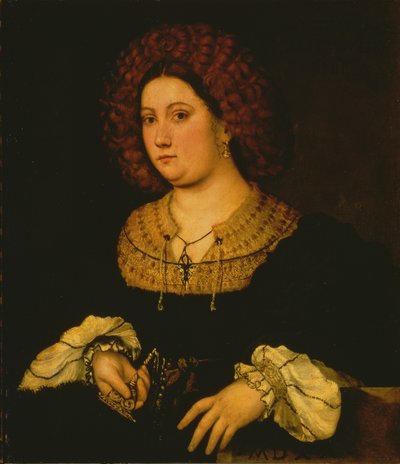 Portret van Costanza Bentivoglio, Florentijnse School door Italian School