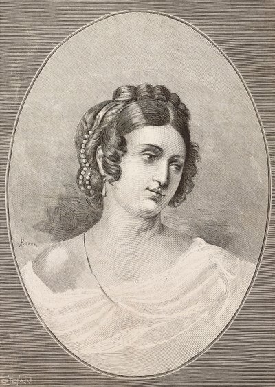 Portret van Costanza Monti (1792-1840), Italiaanse dichter, gravure door Centenari uit L