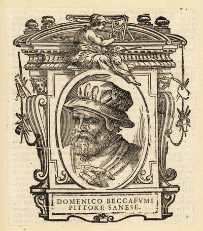 Portret van Domenico di Pace Beccafumi, Italiaanse Renaissance Manneristische schilder door Italian School