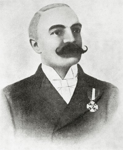Portret van Emilio Salgari door Italian School