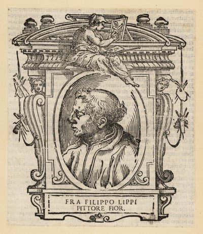 Portret van Filippo Lippi, Italiaanse schilder uit Florence van de Quattrocento (15e eeuw), circa 1406-1469 door Italian School